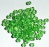 100 6x3mm Transparent Light Green Disk Beads